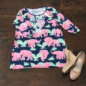 NWOT! Simply Southern pink elephant dress!